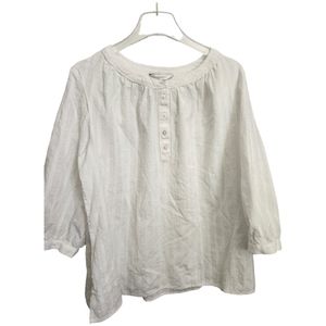 CJ Banks‎ Textured White Blouse